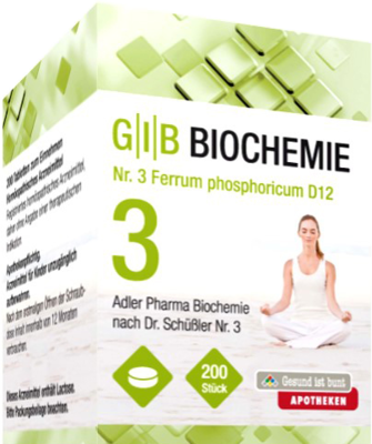 GIB Biochemie Nr.3 Ferrum phosphor.D 12 Adler Tab.